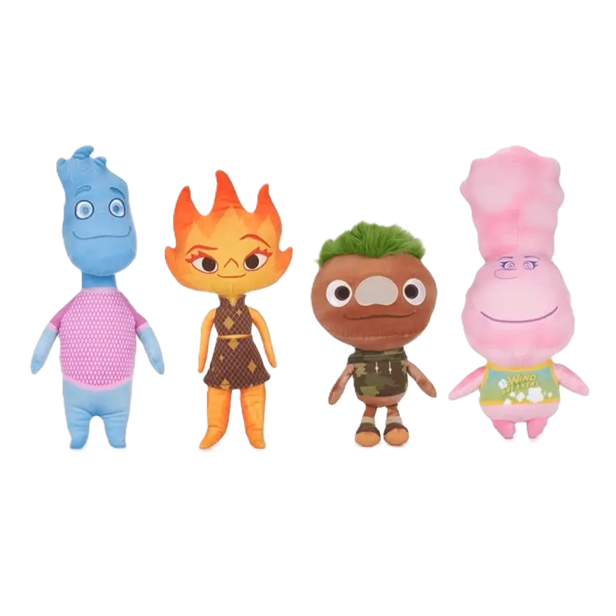 Disney Elemental Plüschfiguren 4‑er Set 33–35 cm SimplyOnlineShopping