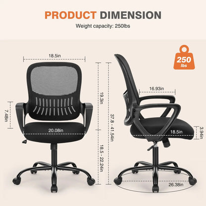 Tall Office Chair For Standing Desk With Adjustable Foot Ring,Counter Height Office Chairs SimplyOnlineShopping