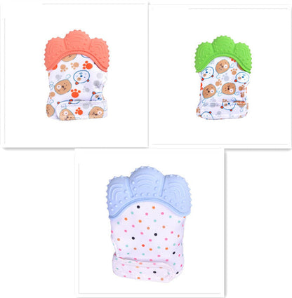Baby teether baby anti-bite silicone molar gloves children's sound toys SimplyOnlineShopping