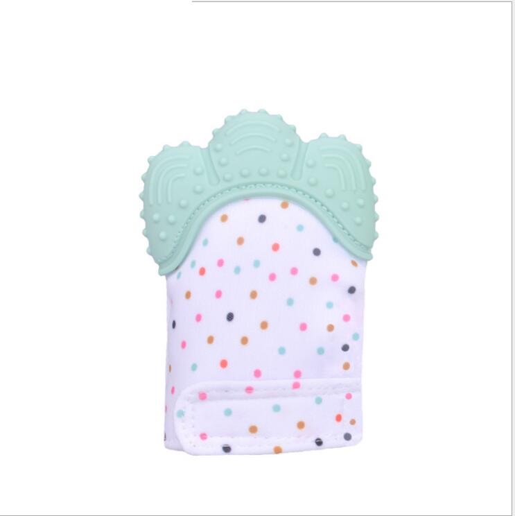 Baby teether baby anti-bite silicone molar gloves children's sound toys SimplyOnlineShopping