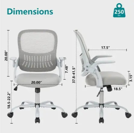 Tall Office Chair For Standing Desk With Adjustable Foot Ring,Counter Height Office Chairs SimplyOnlineShopping
