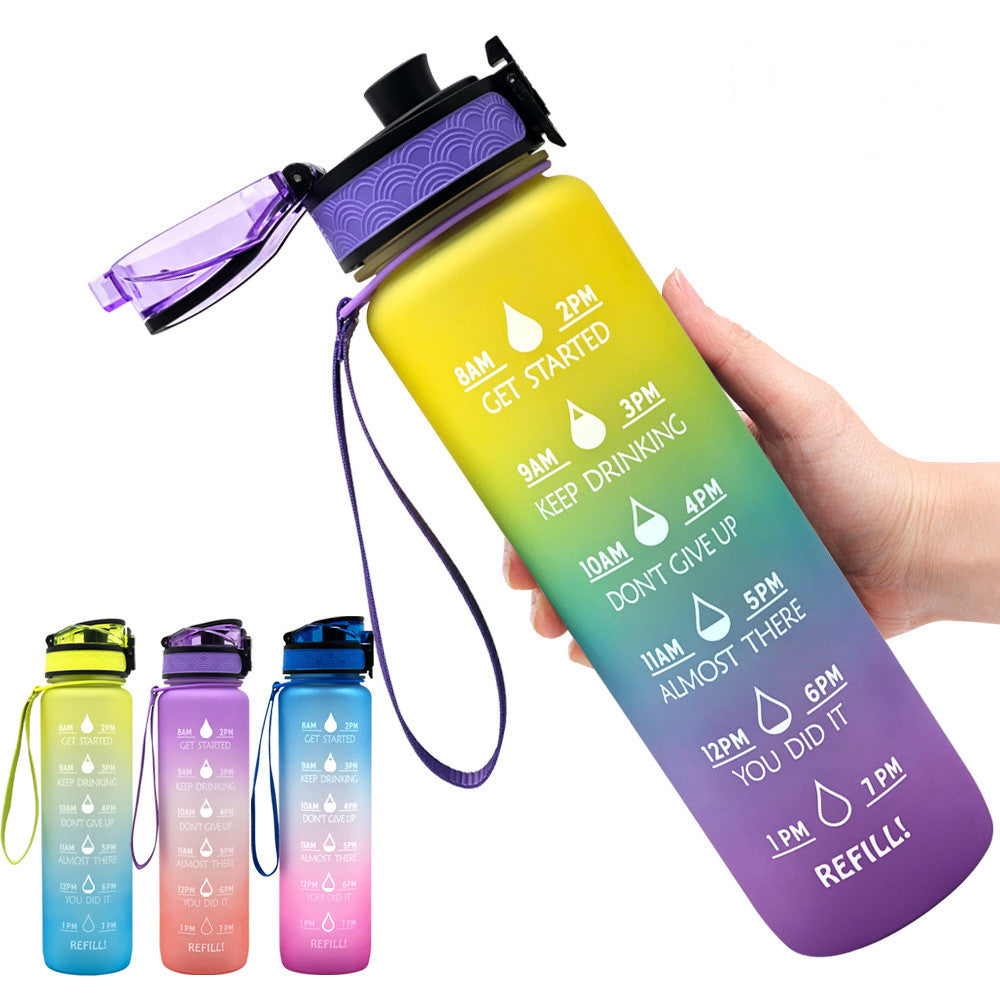 Trinkflasche 1L Zeitmarkierung