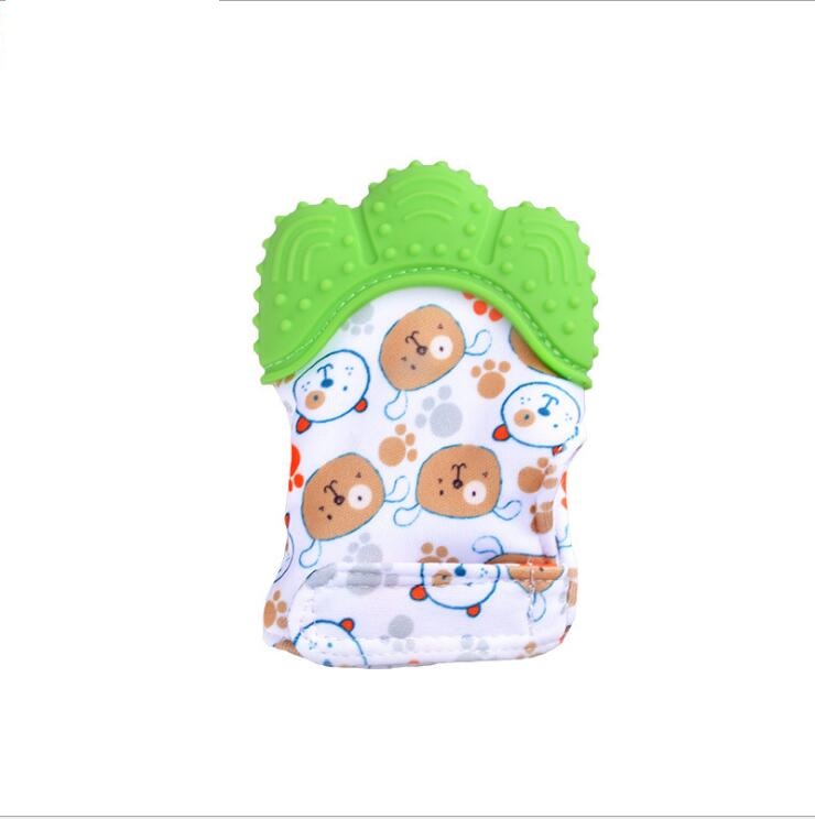Baby teether baby anti-bite silicone molar gloves children's sound toys SimplyOnlineShopping