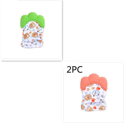 Baby teether baby anti-bite silicone molar gloves children's sound toys SimplyOnlineShopping
