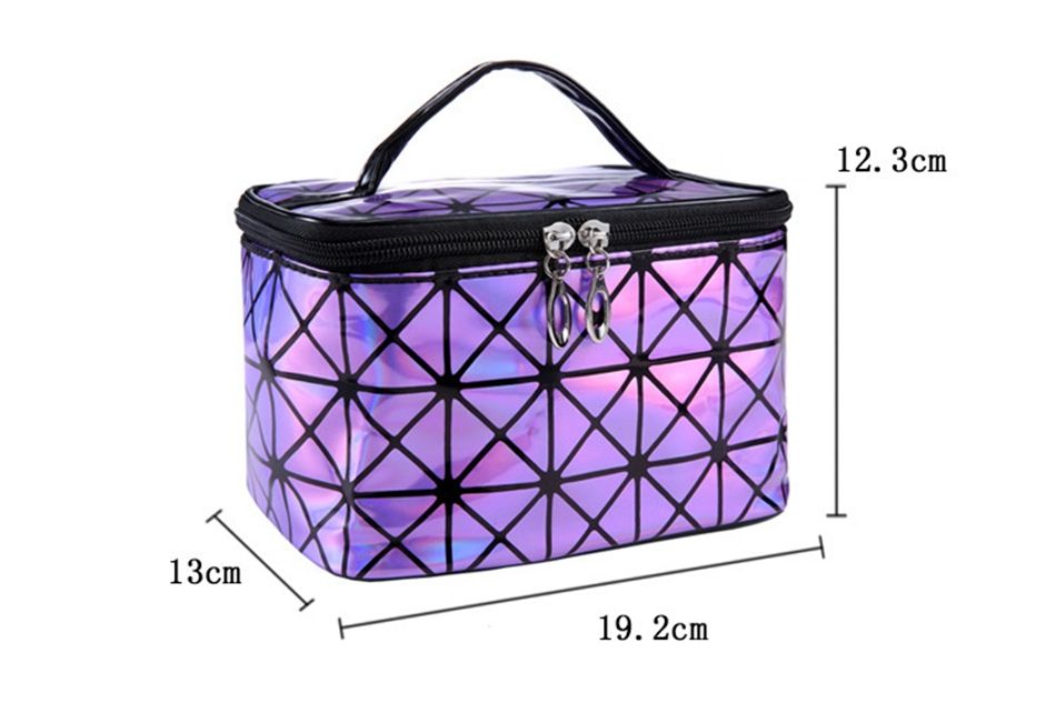 3D Laser Cosmetic Bag – Holographic & Waterproof