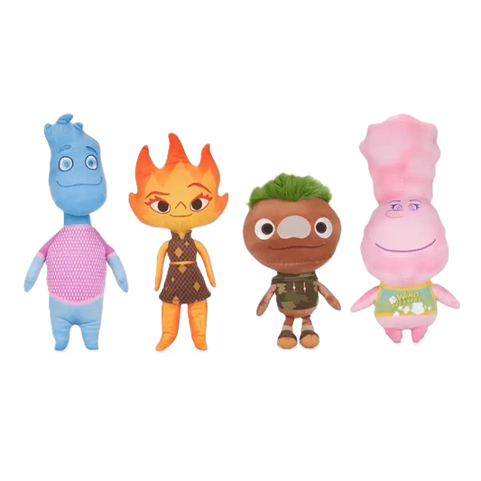 Disney Elemental Plüschfiguren 4‑er Set 33–35 cm SimplyOnlineShopping