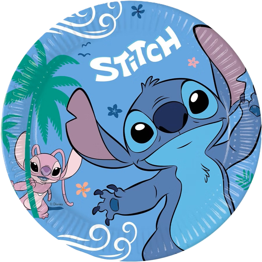 Stitch - 52-teiliges Party Geschirrset mit großen Tellern