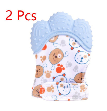 Baby teether baby anti-bite silicone molar gloves children's sound toys SimplyOnlineShopping