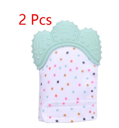 Baby teether baby anti-bite silicone molar gloves children's sound toys SimplyOnlineShopping