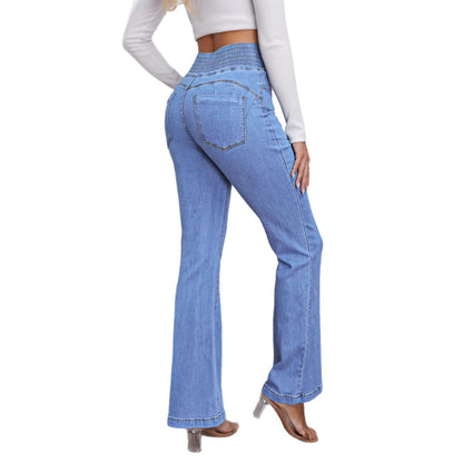 Women's Flared Jeans High Waist – Elastic