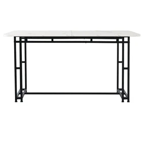 Metal Frame Rectangular Dining Table Modern Kitchen Table SimplyOnlineShopping