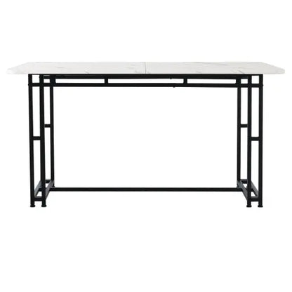 Metal Frame Rectangular Dining Table Modern Kitchen Table SimplyOnlineShopping