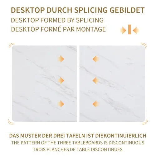 Metal Frame Rectangular Dining Table Modern Kitchen Table SimplyOnlineShopping