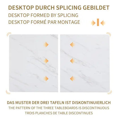 Metal Frame Rectangular Dining Table Modern Kitchen Table SimplyOnlineShopping