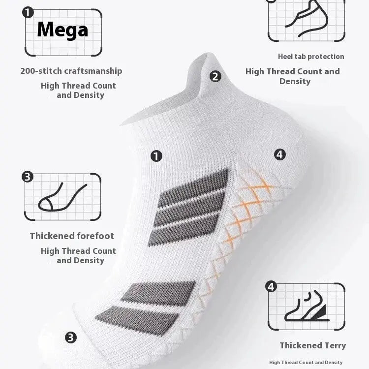 Outdoor Running Basketball Socks Towel Massage Footbed Thickening Sweat-absorbing Men's Socks SimplyOnlineShopping