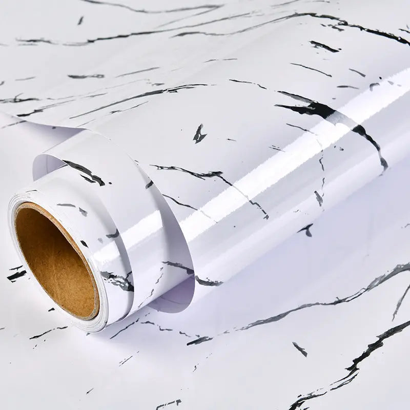 Wallpaper Vinyl-Film Room-Decor Furniture Renovation Self-Adhesive Marble Bathroom Kitchen SimplyOnlineShopping