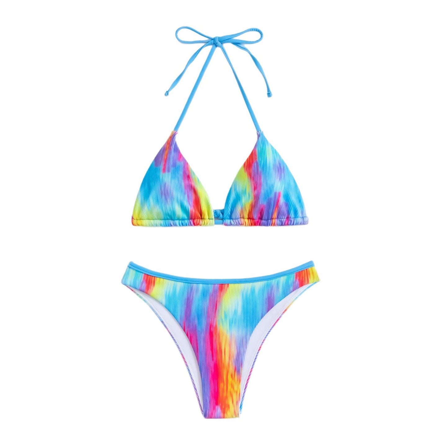Rainbow Stripe Bikini – Colorful & Vibrant