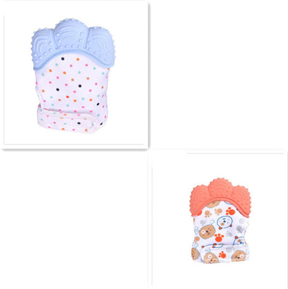 Baby teether baby anti-bite silicone molar gloves children's sound toys SimplyOnlineShopping