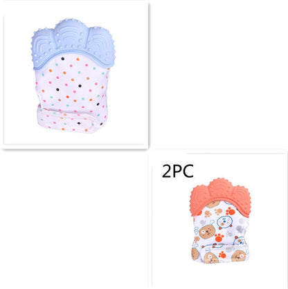 Baby teether baby anti-bite silicone molar gloves children's sound toys SimplyOnlineShopping