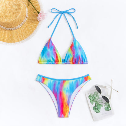Rainbow Stripe Bikini – Colorful & Vibrant